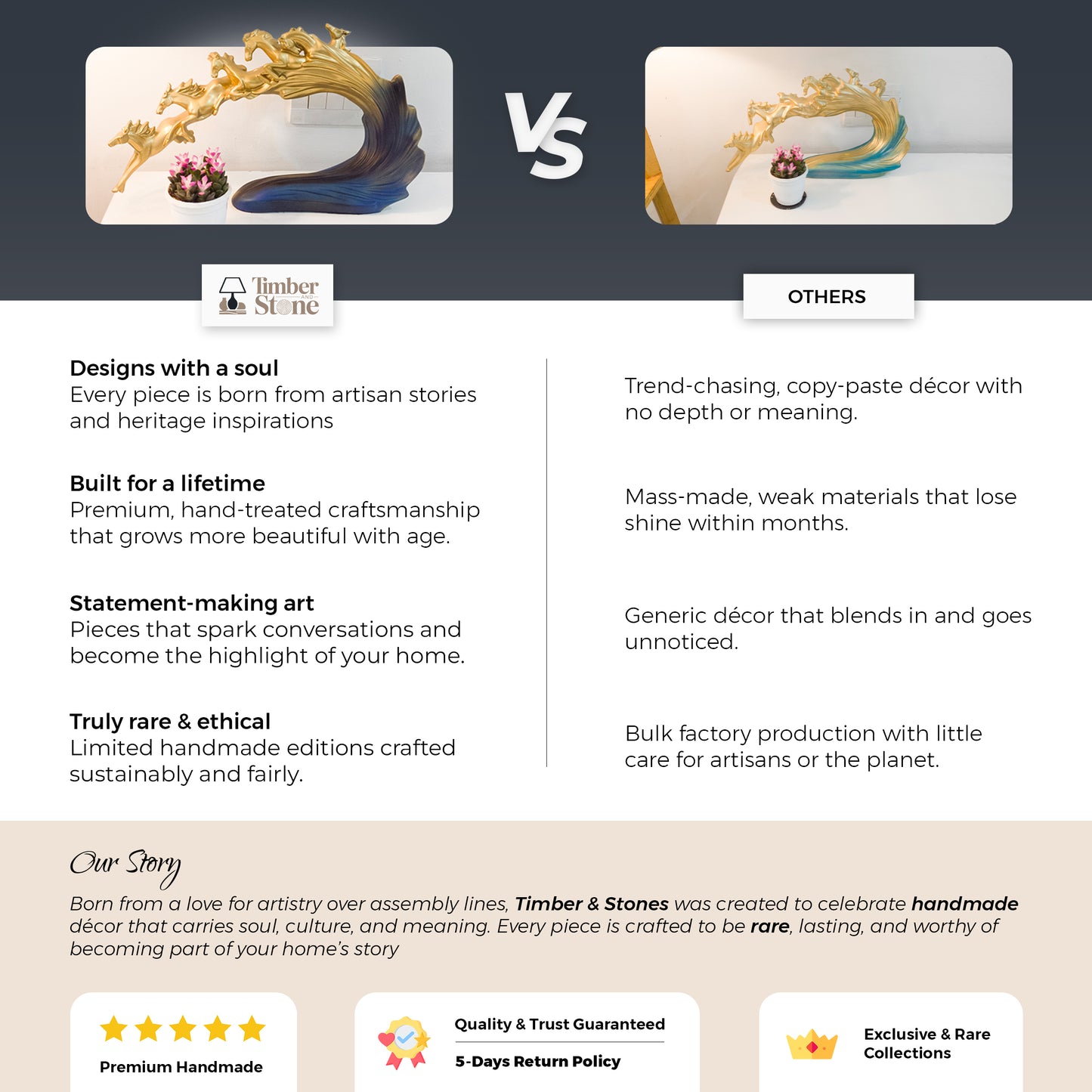 Golden Ascent – Stairway Figurine Decor