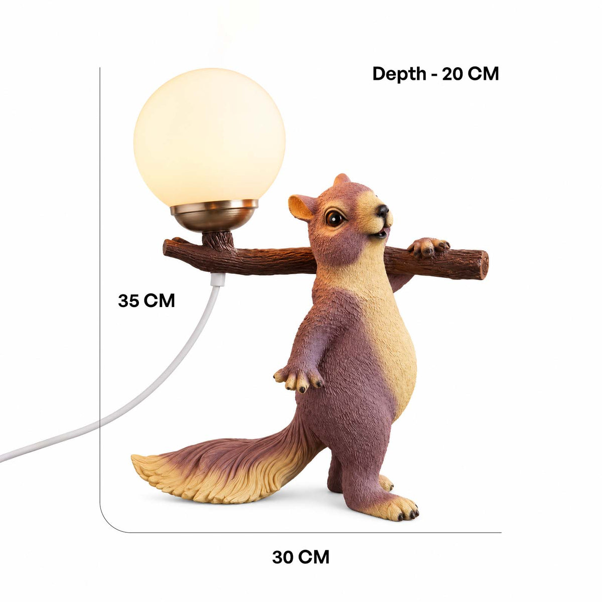 The Woodland Keeper — Squirrel Sculptural Table Lamp
