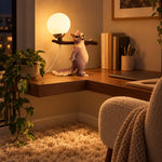 The Woodland Keeper — Squirrel Sculptural Table Lamp