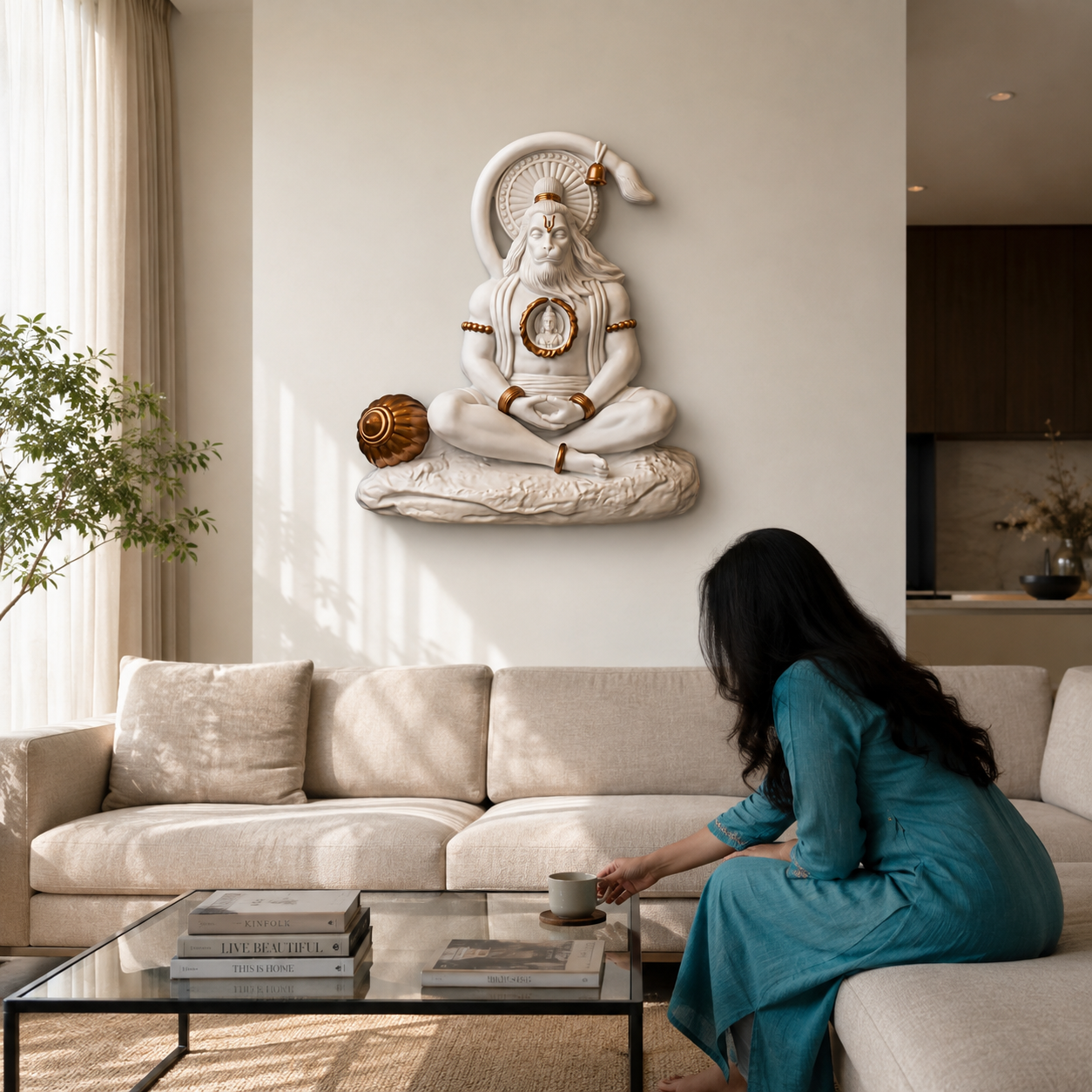 Monolith - Hanuman Ji -Inspired Relief 3D Wall Art