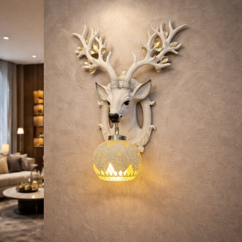 Large 2 ft Deer Wall Lamp – Premium Living Room Upgrade