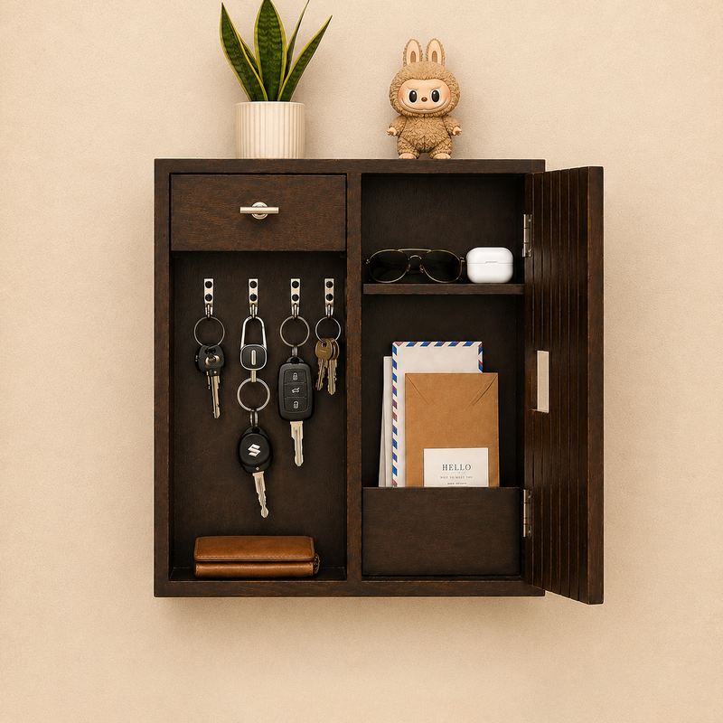 The Teak Wood Arrival Console  - Style Your Entry. Simplify Your Routine