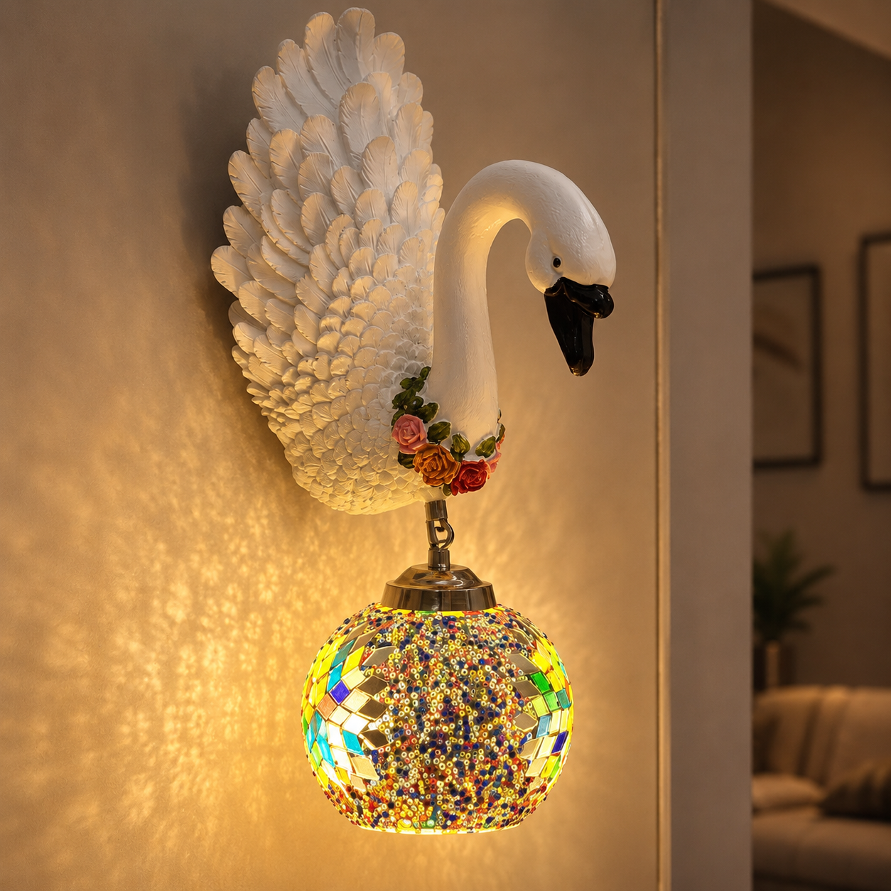 The Elysian Swan Lamp
