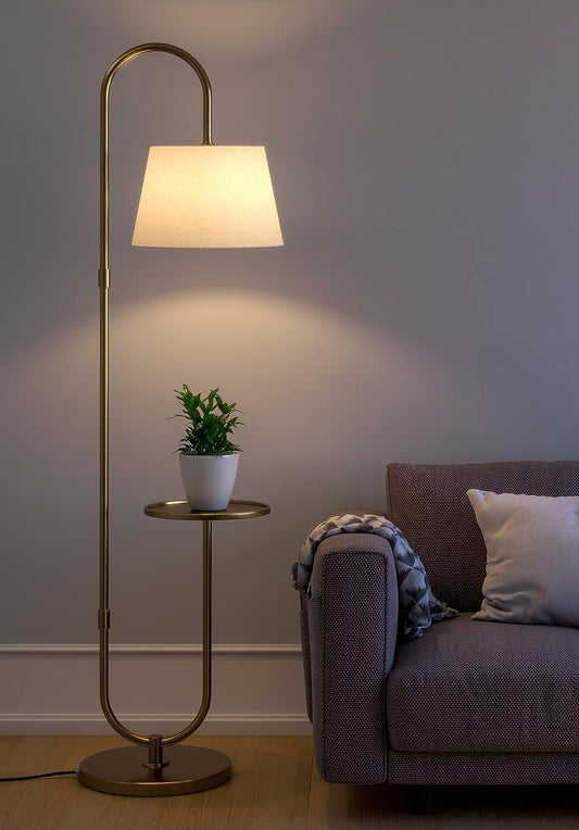 Royal Mirror Floor Lamp – Antique Gold Look