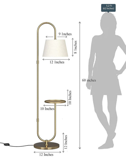 Royal Mirror Floor Lamp – Antique Gold Look