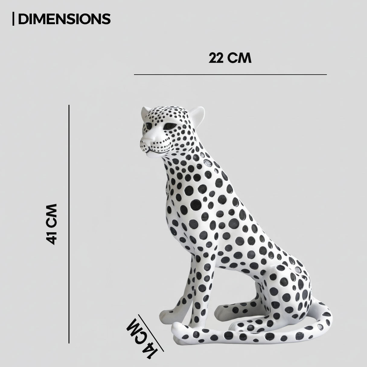 Aura of Prestige – Cheetah Sculpture (Approx 1.4 ft)