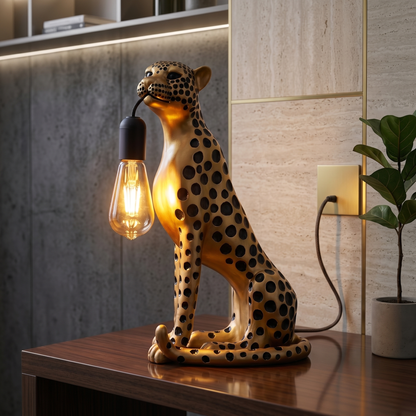 Midnight Cheetah Lamp – Warm Ambient Light That Turns Any Corner Into a Designer Space