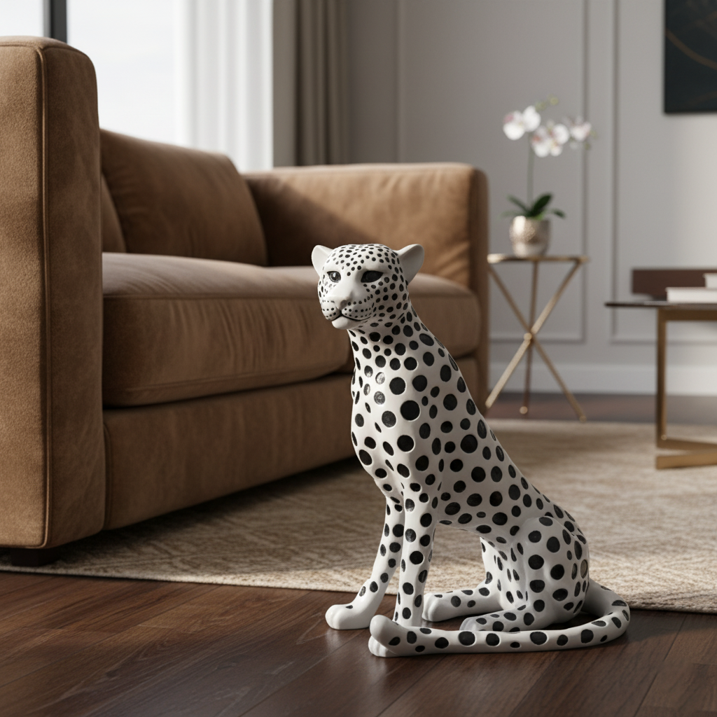 Aura of Prestige – Cheetah Sculpture (Approx 1.4 ft)