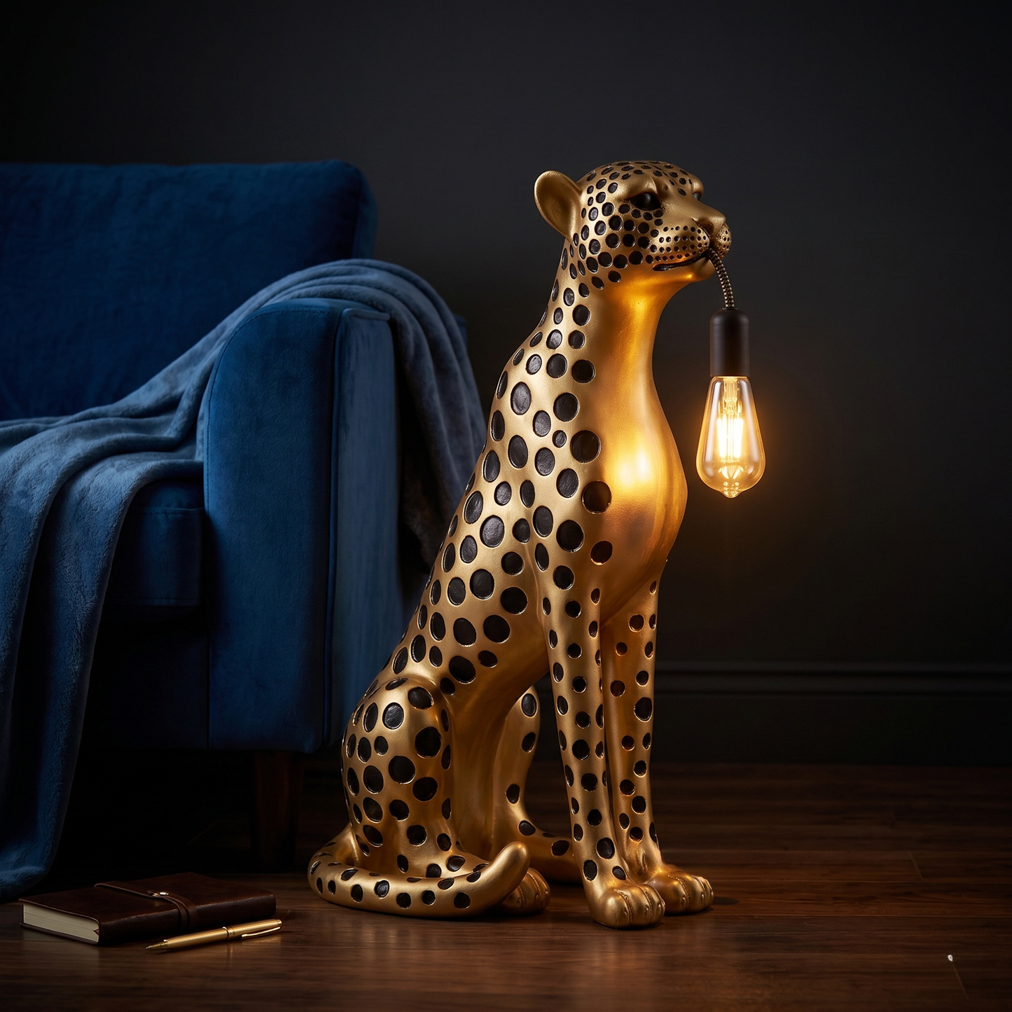 Midnight Cheetah Lamp – Warm Ambient Light That Turns Any Corner Into a Designer Space