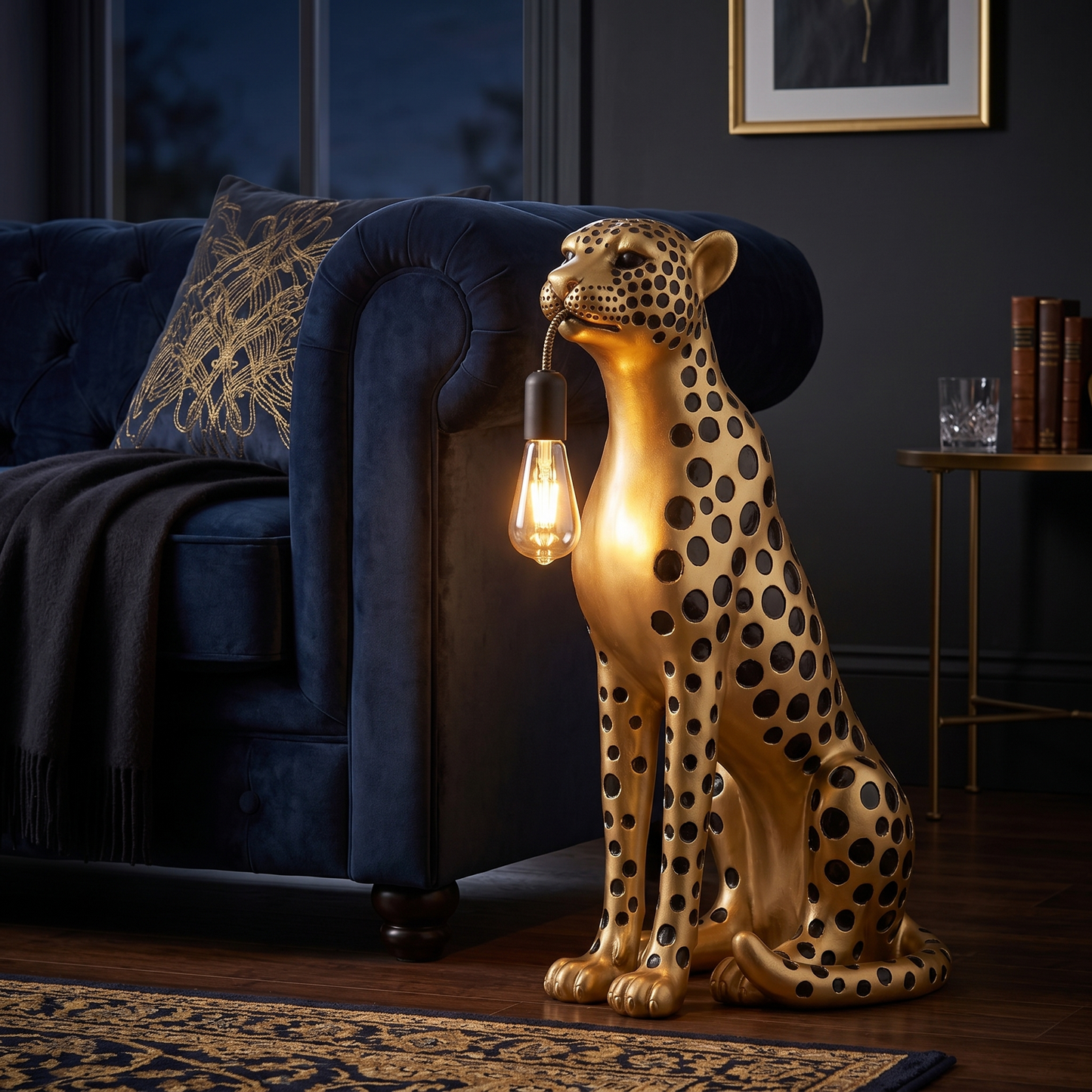 Midnight Cheetah Lamp – Warm Ambient Light That Turns Any Corner Into a Designer Space