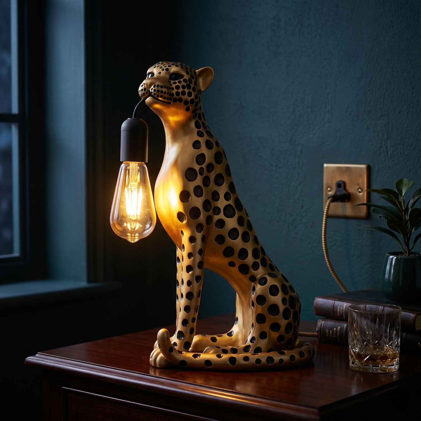 Midnight Cheetah Lamp – Warm Ambient Light That Turns Any Corner Into a Designer Space