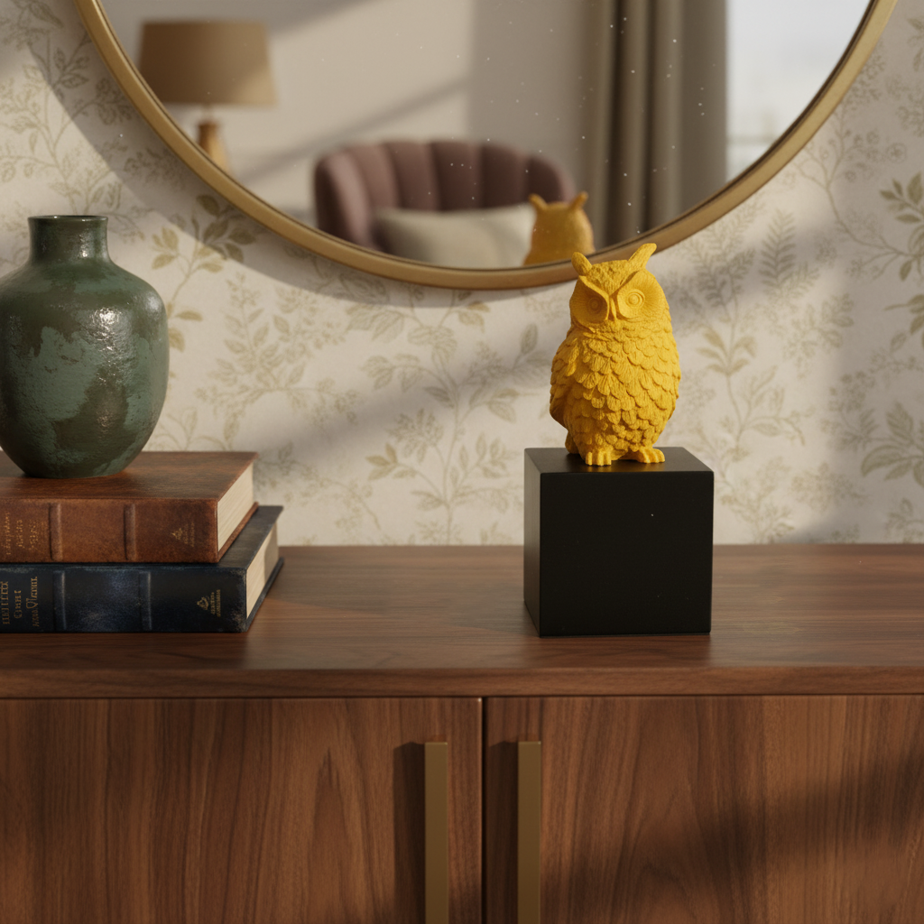 Wise Owl Guardian of Good Fortune - Symbol of Fortune & Protection for Indian Homes