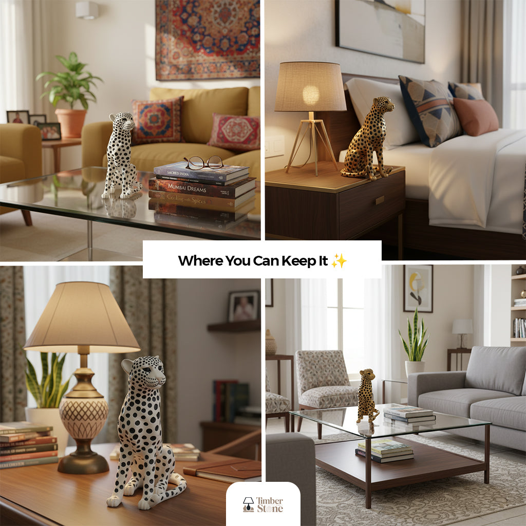 Aura of Prestige – Cheetah Sculpture (Approx 1.4 ft)