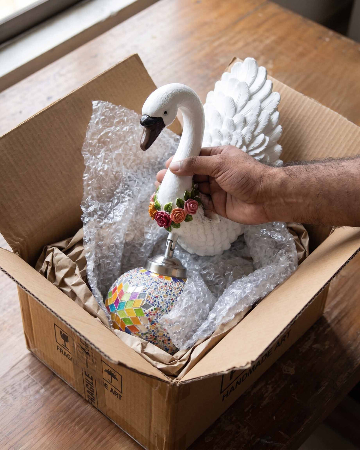 The Elysian Swan Lamp