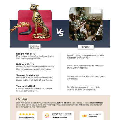 Aura of Prestige – Cheetah Sculpture (Approx 1.4 ft)