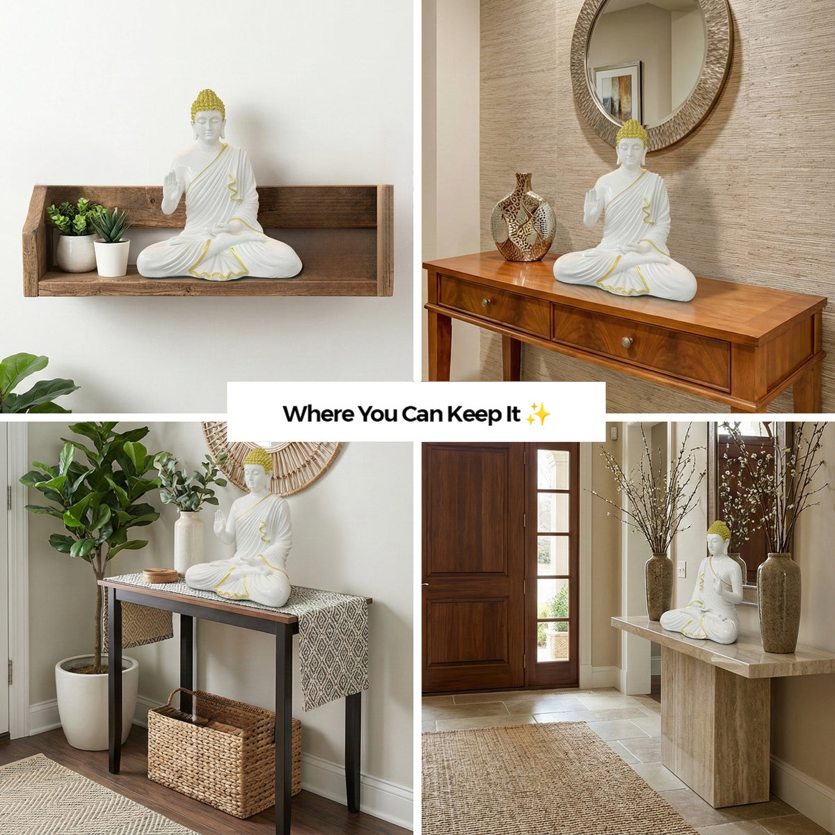 Tranquil 1.5 Ft Buddha Statue – The Statement Piece That Completes Your Space