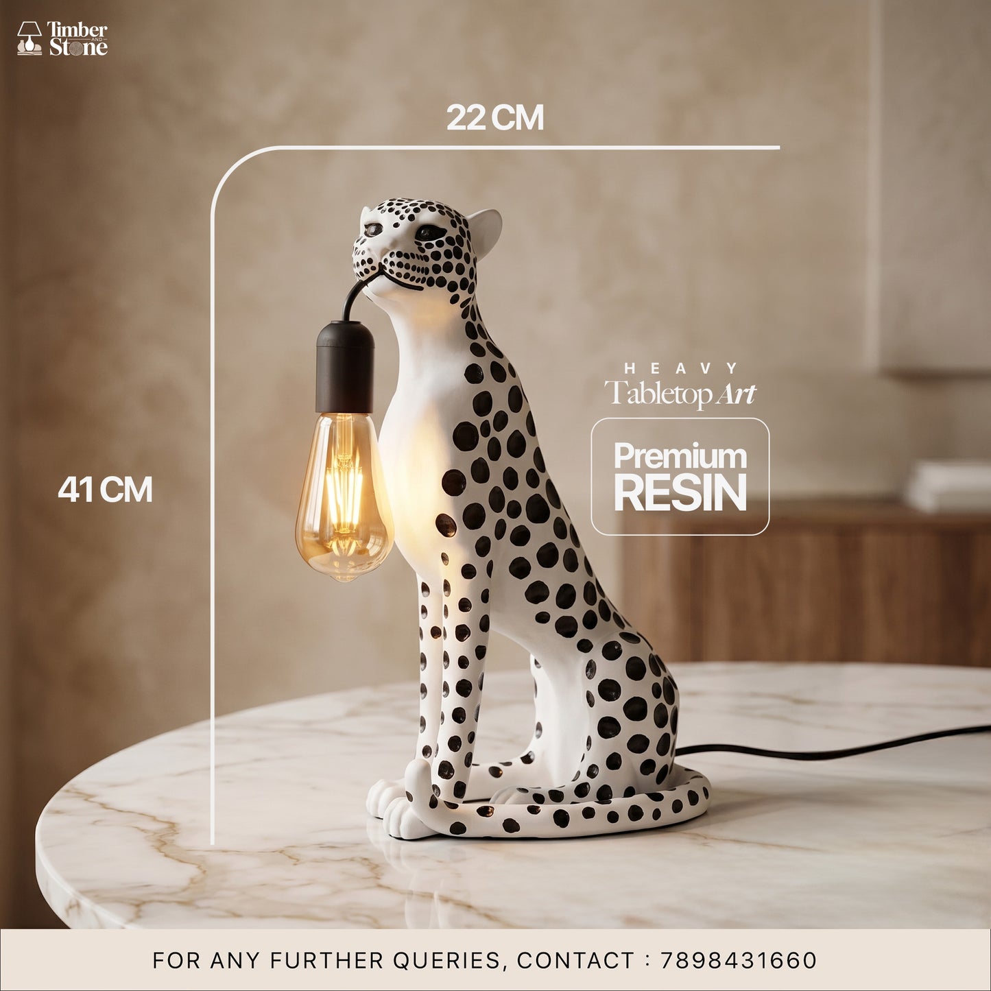 Midnight Cheetah Lamp – Warm Ambient Light That Turns Any Corner Into a Designer Space