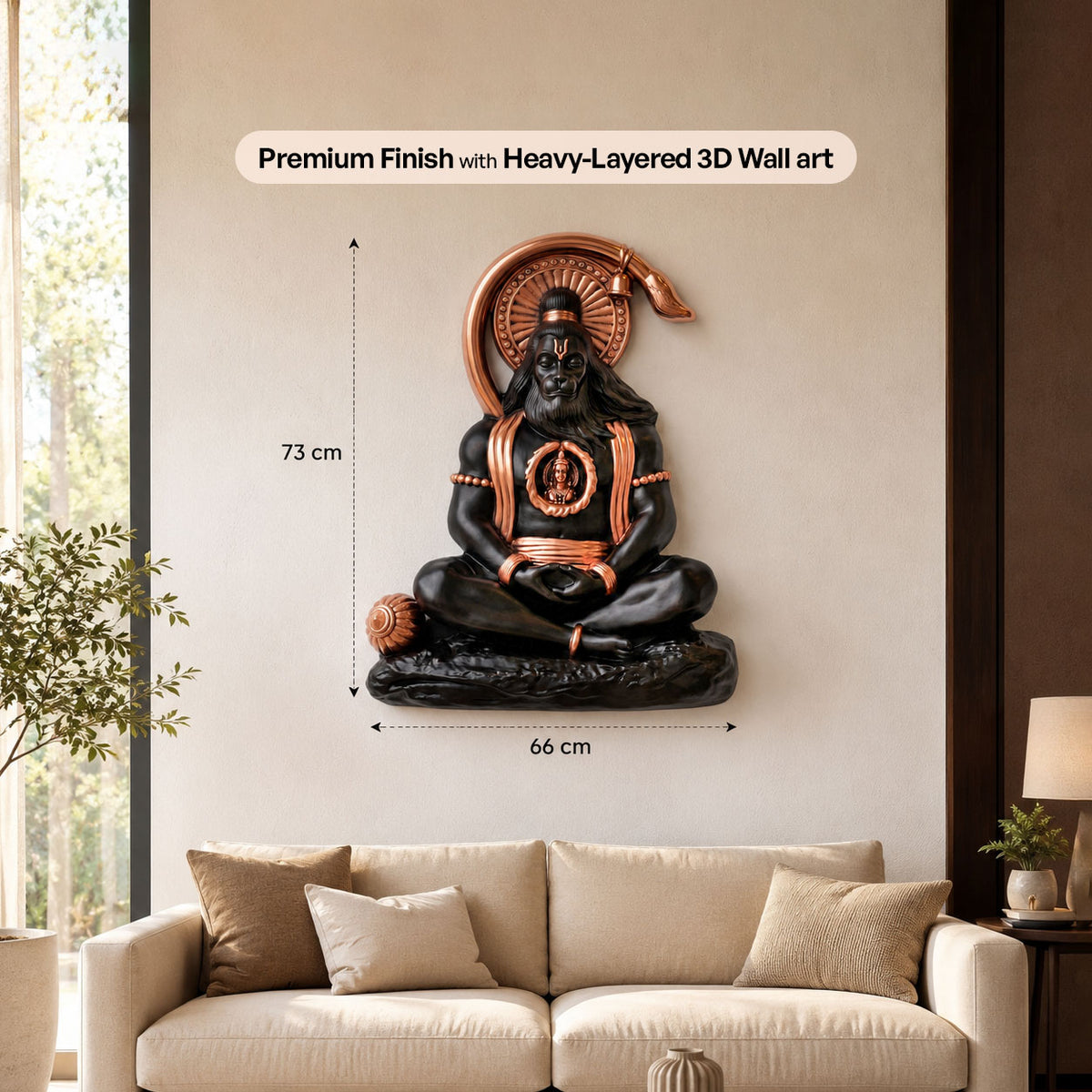 Monolith - Hanuman Ji -Inspired Relief 3D Wall Art