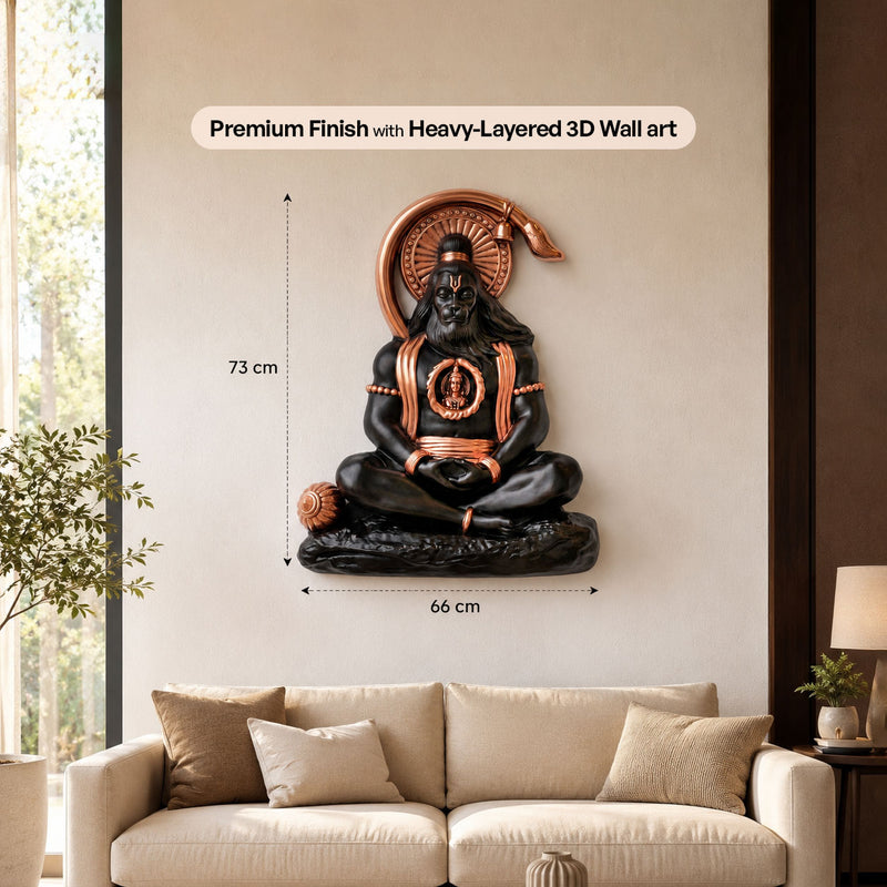 Monolith - Hanuman Ji -Inspired Relief 3D Wall Art