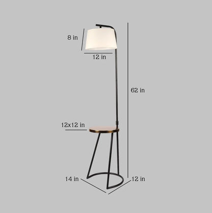 Lumo Luxe -Metallic Floor Lamp with Table