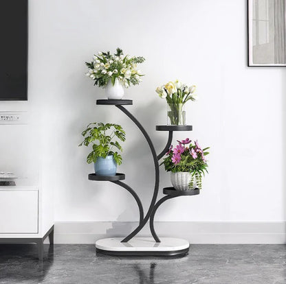 Elegant Round Metal Plant Display