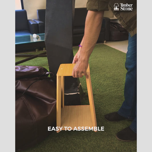 Classic Wooden Tower Floor Lamp