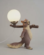 The Woodland Keeper — Squirrel Sculptural Table Lamp