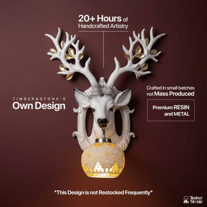 Large 2 ft Deer Wall Lamp – Premium Living Room Upgrade