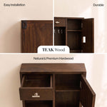 The Teak Wood Arrival Console  - Style Your Entry. Simplify Your Routine